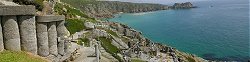 The Minack and Porthcurno bay at your feet
